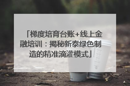 梯度培育台账+线上金融培训：揭秘新泰绿色制造的精准滴灌模式
